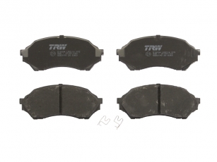 Купить GDB3193 TRW Тормозные колодки передние Мазда 323 БJ (1.3, 1.5, 1.6) с звуковым предупреждением износа